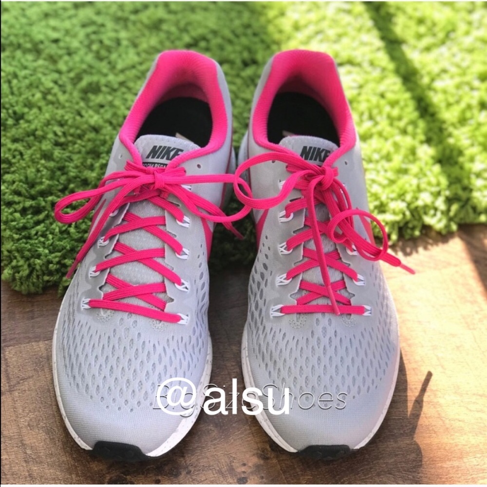 NWT NikeID Zoom Pegasus 34 Grey Pink WMNS - Picture 5 of 7